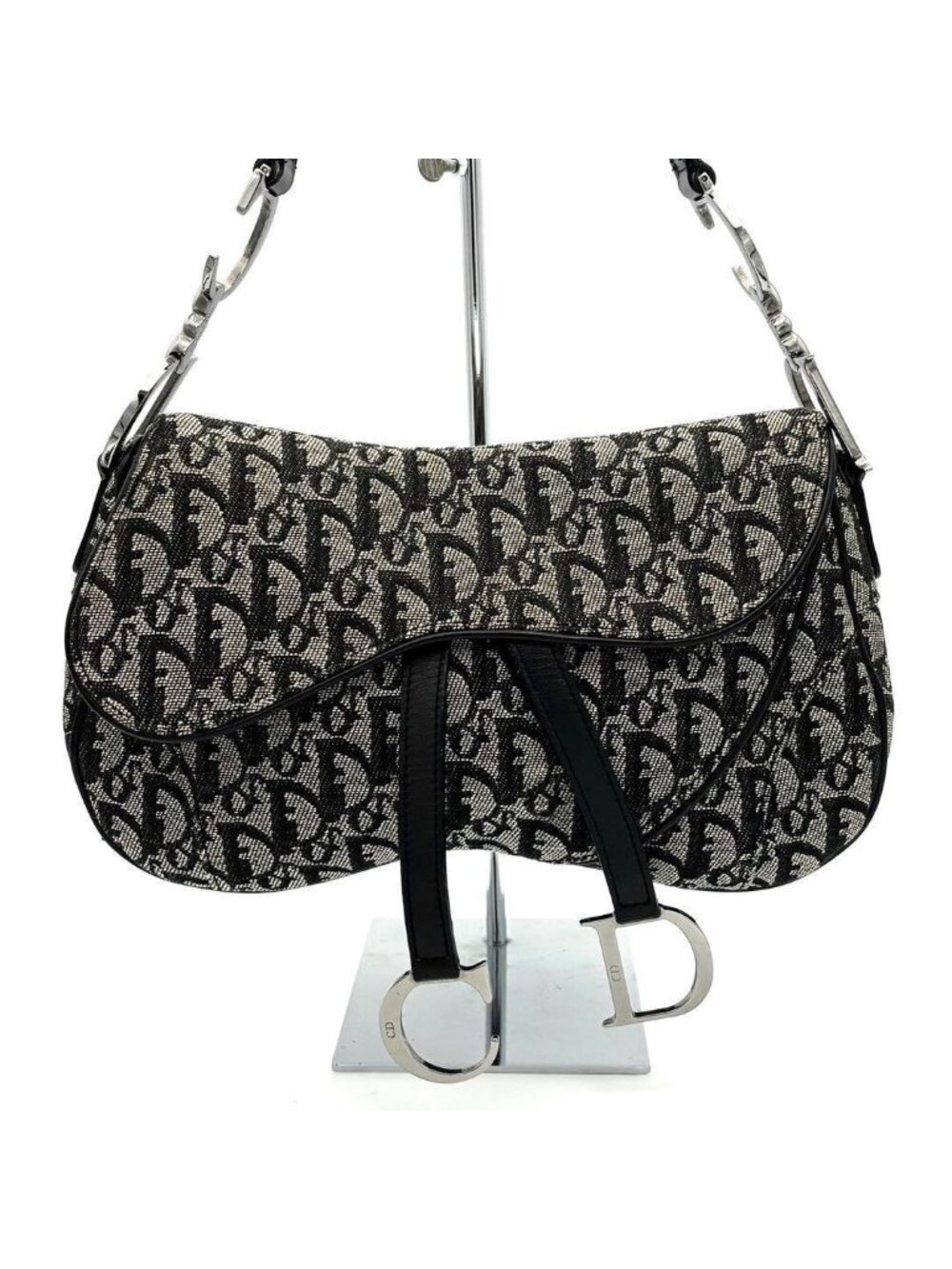 Dior Trotter Double Saddle Bag Gray